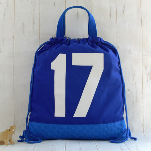 40×35大谷背番号17番PVCレザーアップリケ大きめナップサック