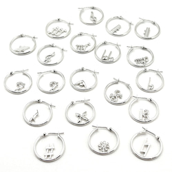 【受注制作】音楽記号フープピアス《シングル》（右耳用） 2枚目の画像