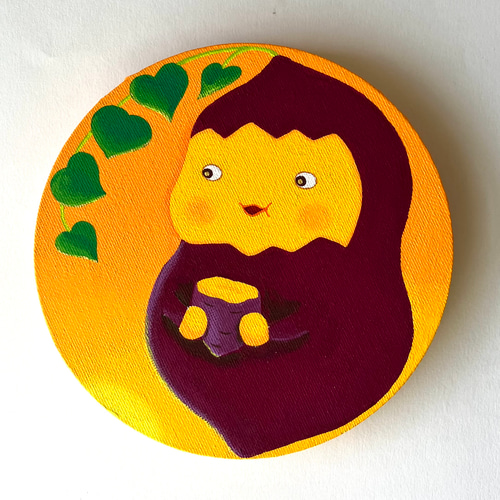 焼き芋星人「日の出」原画 焼き芋の星からやってきました 『送料無料