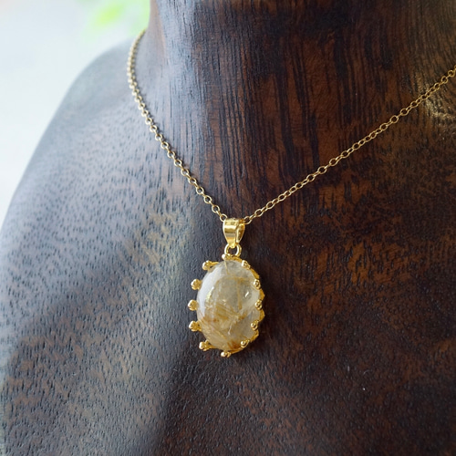 受注制作】ルチルクォーツ ペンダントトップ シルバー925