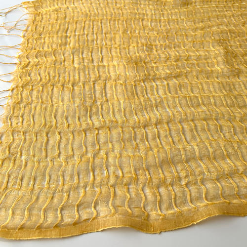 マリーゴールド染め シルクリネンストール ストール Herbal Life