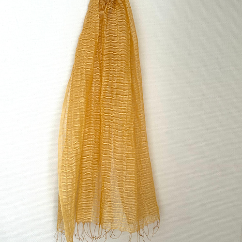 マリーゴールド染めシルクコットンストール マリーゴールド染め シルクリネンストール ストール Herbal Life