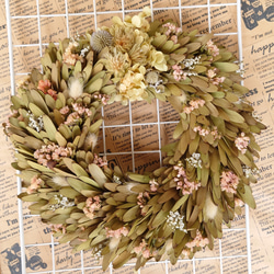リューカデンドロンとスターチスのリース ドライフラワー FLOWERSTORY