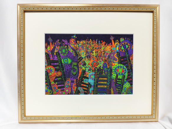 生と死と孤独な民衆 　高見沢耳のジクレー版画作品　一点物の版画作品です 生と死と孤独な民衆 高見沢耳のジクレー版画作品 一点物の版画