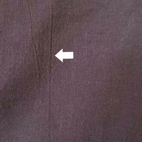 ワケありな逸品H-1」ダブルラッフルカラーブラウス（ブラウン