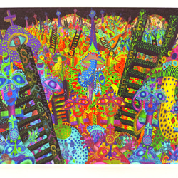思慮深い人参 　高見沢耳のジクレー版画作品　一点物の版画作品です(A4サイズ) 感情 1/5 限定5部 版画 絵画作品 版画 高見沢耳美術店 通販