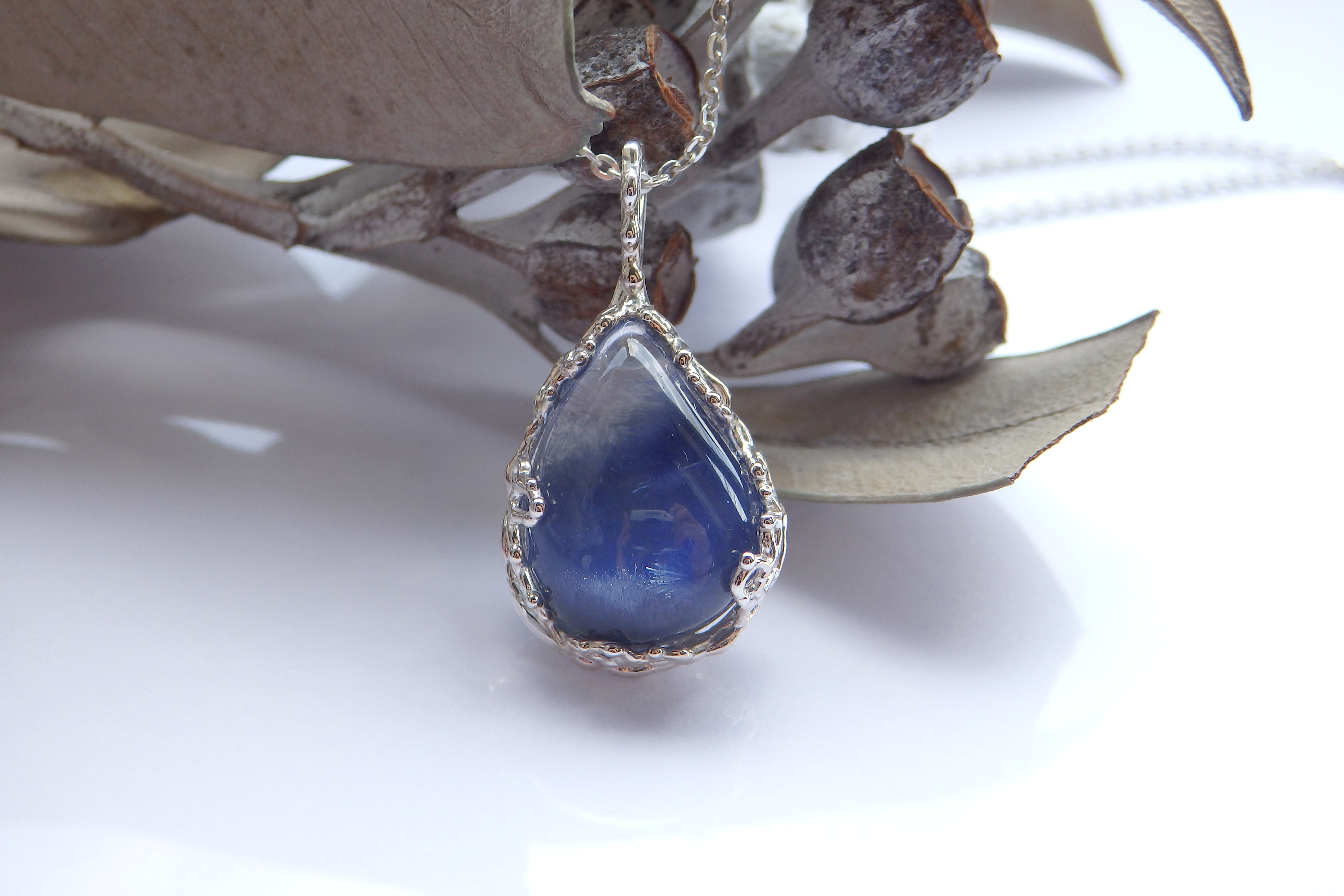 デュモルチェライトinクォーツ*ネックレス