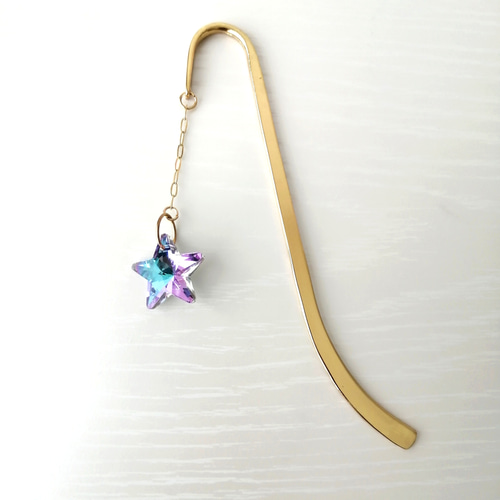ハンドメイド ブックマーカー しおり «No.145» キラキラ♡ガラス