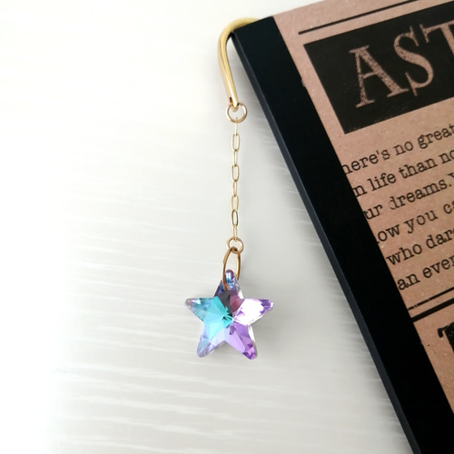 大人気【きらめく月と星のブックマーカー】 しおり 本のしおり