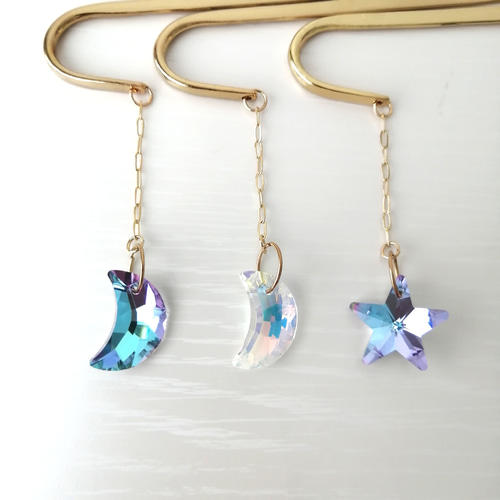 ハンドメイド ブックマーカー しおり «No.146» キラキラ♡ガラス