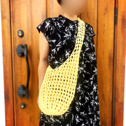 爽やか黄色のニットショルダーバッグ ショルダーバッグ cormi＊ 通販  