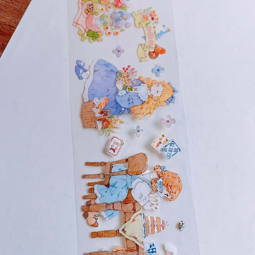 SALE⭐︎7×100cm 春ピクニック 海外シール PETテープ マスキング