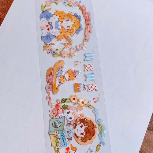 SALE⭐︎7×100cm 春ピクニック 海外シール PETテープ マスキング