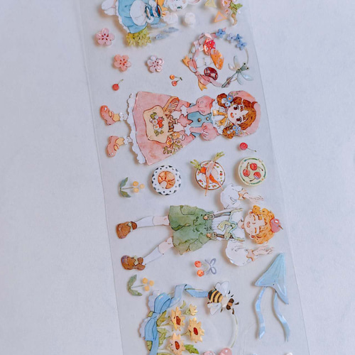 SALE⭐︎7×100cm 春ピクニック 海外シール PETテープ マスキング