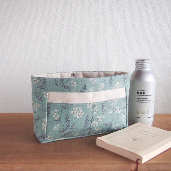 バッグインバッグ:バックインバックハンドメイド/スリムタイプ/便利な