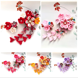 受注制作》つまみ細工髪飾り 七五三 3歳 和柄 雑貨・その他 Fleurette