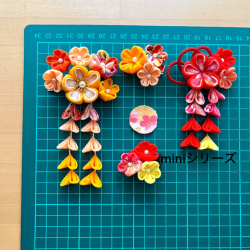 受注制作》つまみ細工髪飾り 七五三 3歳 和柄 雑貨・その他 Fleurette