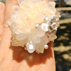 ハンドメイド　シルバーリング　クリアクォーツ　6号 61f4a591d28679c6297142e79245ba