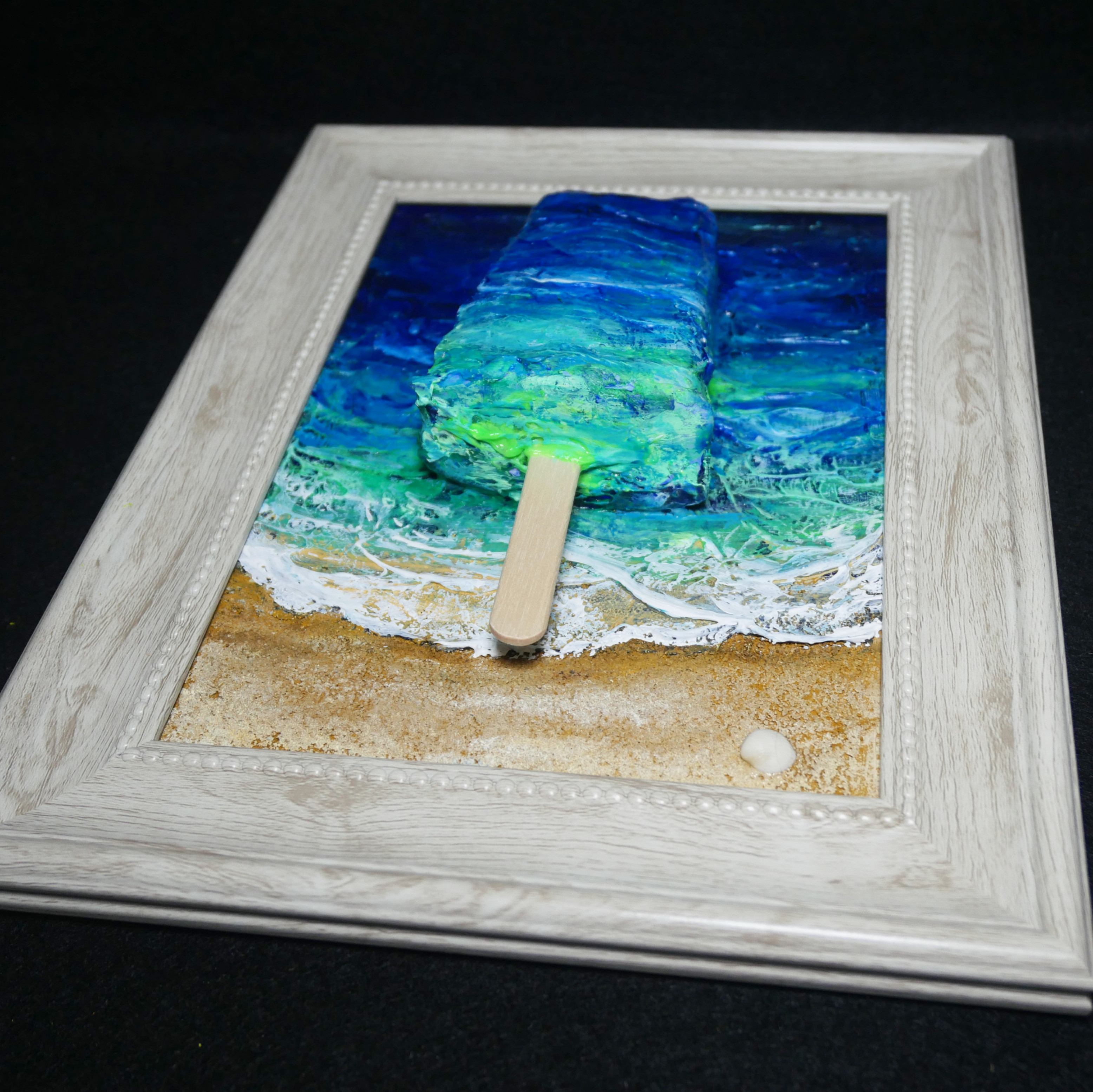 油絵 油彩 油彩画 みずみずしい 絵 絵画 ミニ絵画【月の海】 油絵 油彩 油彩画 みずみずしい 絵 絵画 ミニ絵画【月の海】