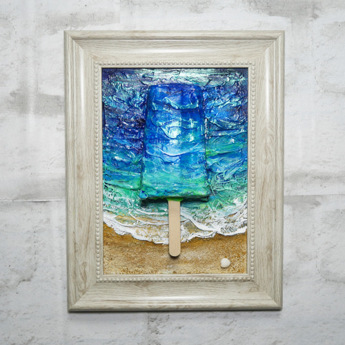 油絵 油彩 油彩画 絵 絵画【解けないアイスキャンディー紅葉】 油絵 油彩 油彩画 絵 絵画【解けないアイスキャンディー紅葉