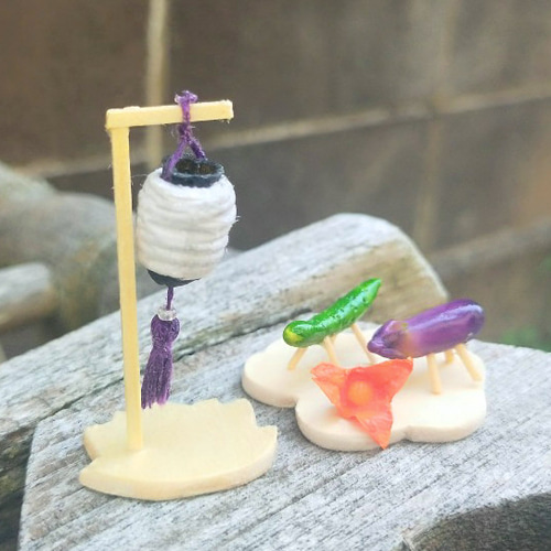 ミニチュア お盆飾り 精霊馬 きゅうり なす ちょうちん ほおずき