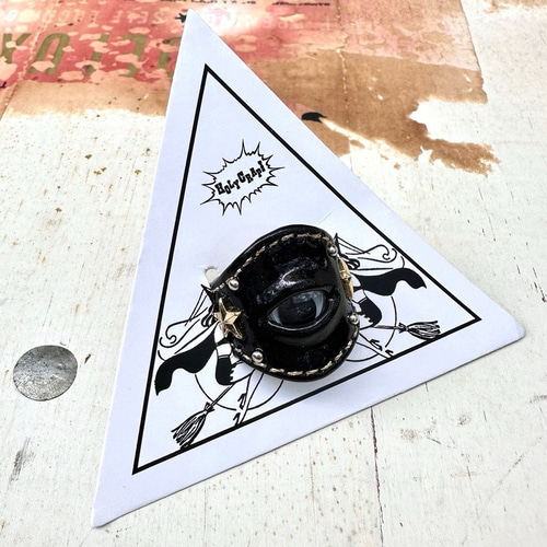 ☆新作☆Leather Ring（メメブラックエナメル） 指輪・リング HOLY
