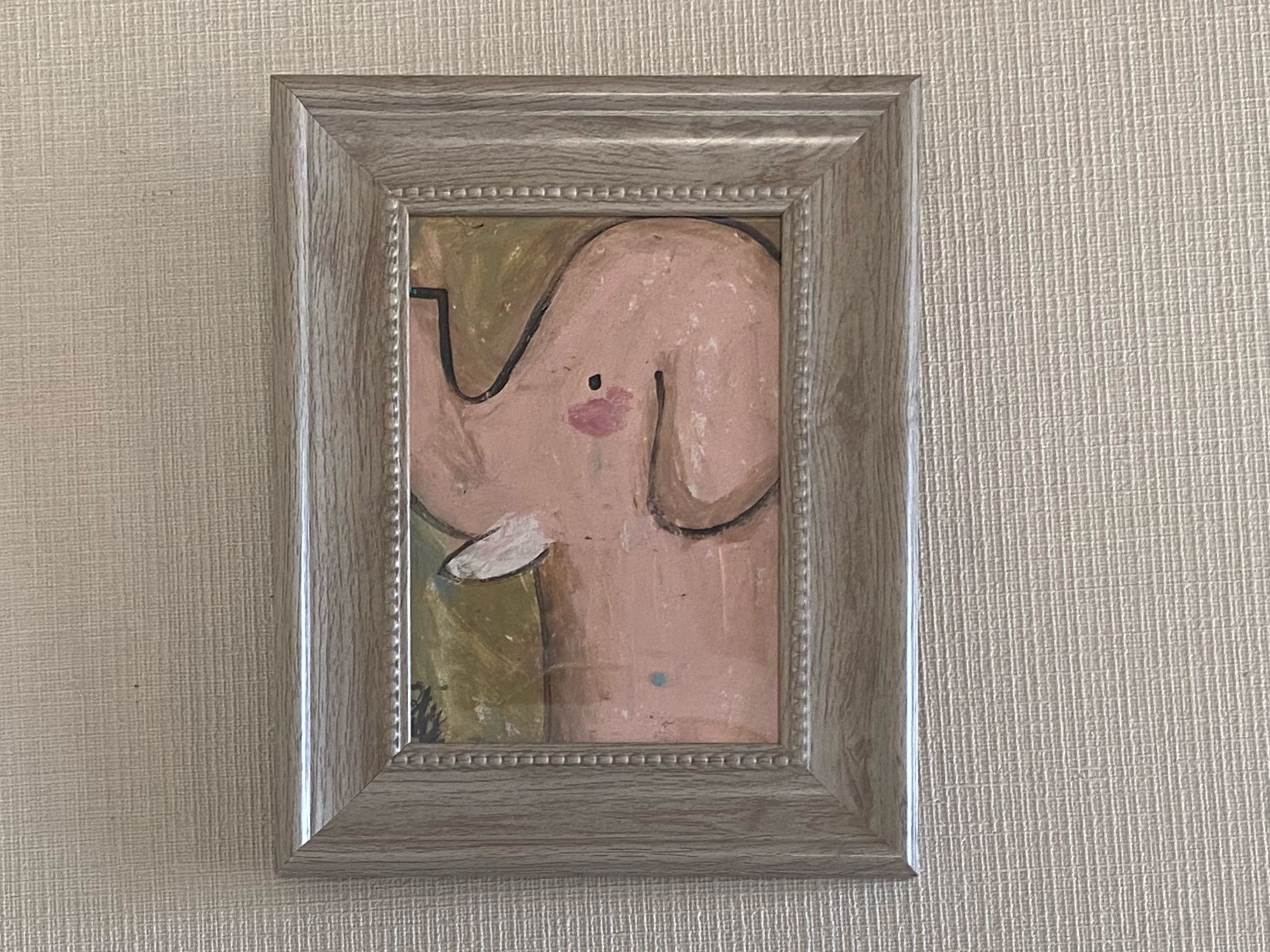 絵画。原画【ワイン好きの熊】 油絵 原画「けものみち1」F0サイズ ツキノワグマ 熊 クマ