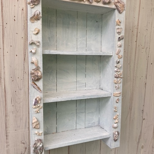 貝殻の壁取り付け飾り棚 棚・シェルフ・ラック HOUT-4 通販 18073888