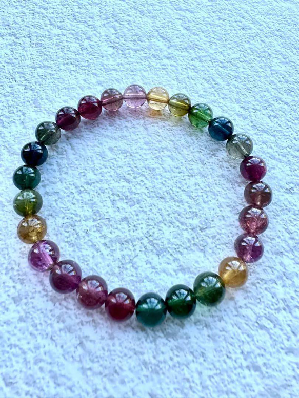 最高品質 トルマリン 宝石 ブレスレット 天然石 ブレスレット  