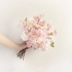ブーケ　和装にもドレスにも◎ 造花 とびきり可愛い！さくらの贅沢ブーケ(受注制作) ドレスにも和装
