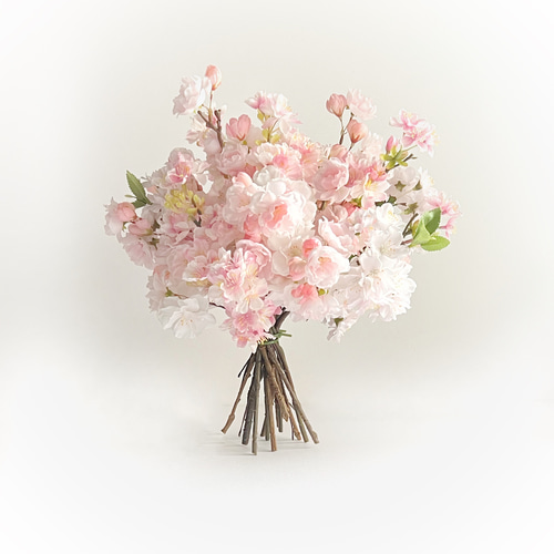 ブーケ　和装にもドレスにも◎ 造花 とびきり可愛い！さくらの贅沢ブーケ(受注制作) ドレスにも和装