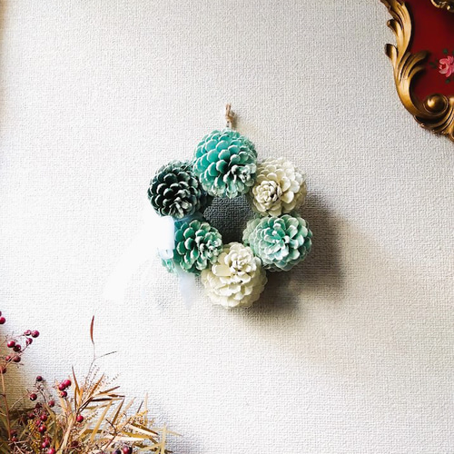 松ぼっくりリース 大王松の松かさ飾り ウォールデコ