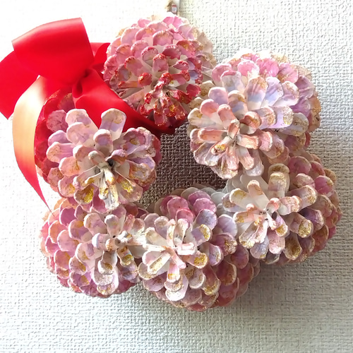 松ぼっくりリース 大王松の松かさ飾り ウォールデコ 「ハレの日