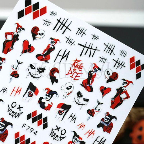 NT780 ネイルシール ハロウィン ピエロ ジャック ロック JACK xo