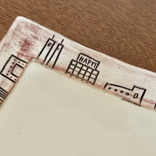 角皿(ビルディング) 大皿 深め皿 大皿 石黒いずみ 通販 18074406