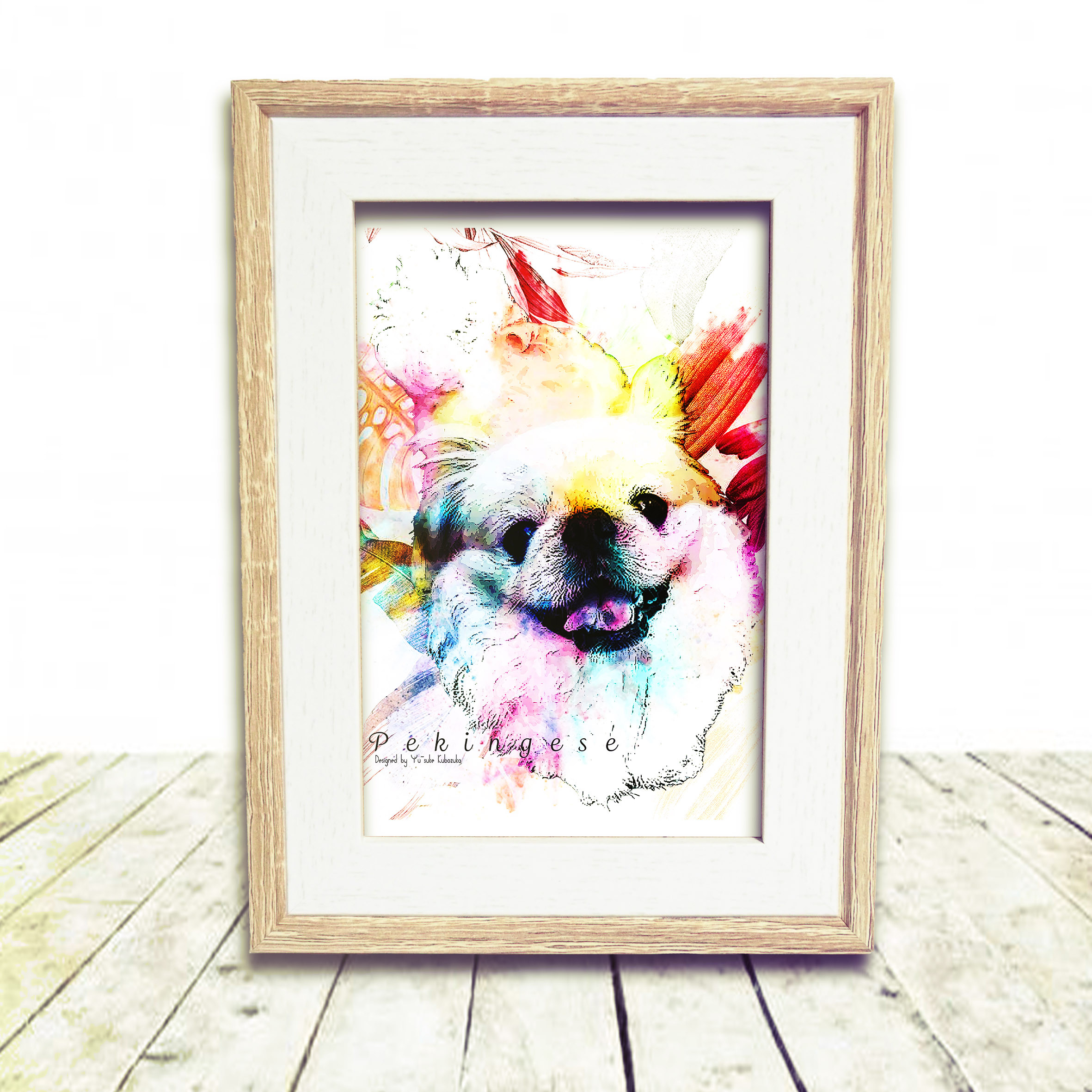 週末限定ンセール 犬　絵 絵画
