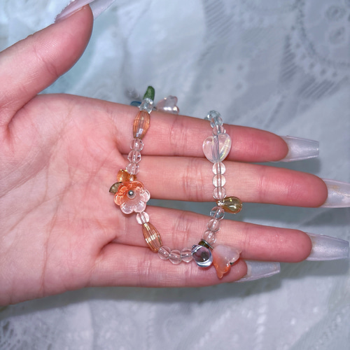 花おしゃれ個性的童心に帰る遊びネックレスハンドメイドA016