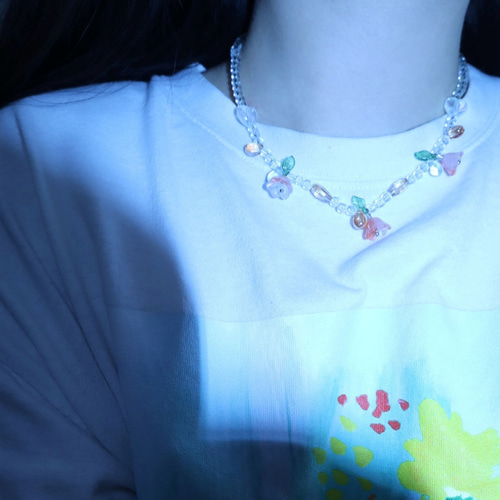 花おしゃれ個性的童心に帰る遊びネックレスハンドメイドA016