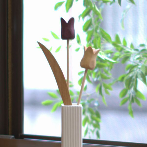 チューリップ 木製 ピック｜全6種類 花束 北欧 雑貨 母の日ギフト
