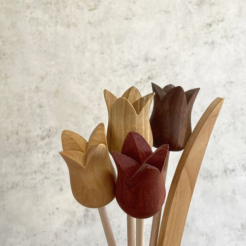 チューリップ 木製 ピック｜全6種類 花束 北欧 雑貨 母の日ギフト
