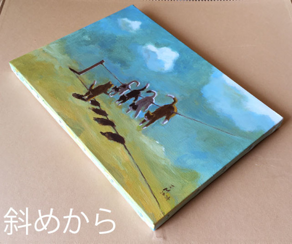 こんな日は猫もよく乾く(アクリル絵の具による猫たち) 4枚目の画像