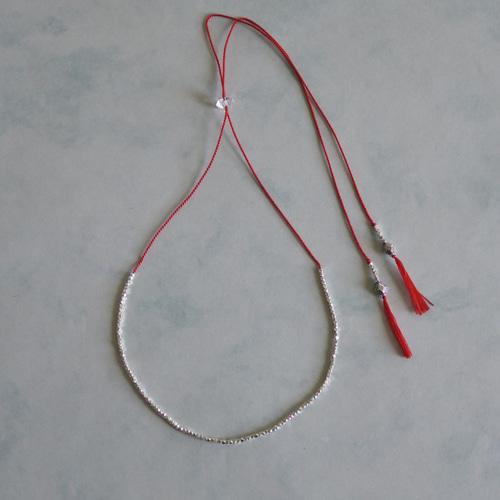 カレンシルバー シルクコードネックレス（silver925