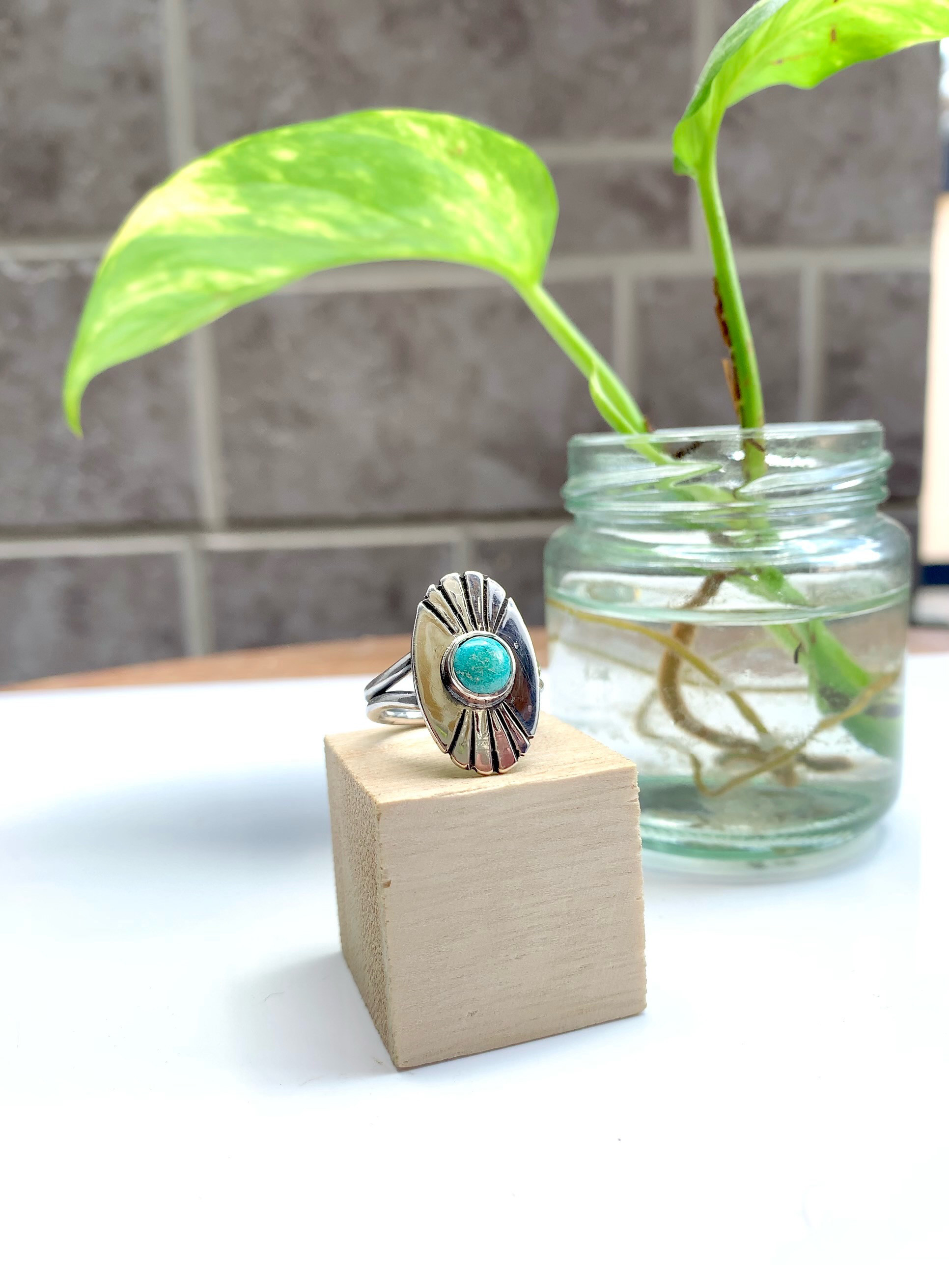 サン•スピリット|キングマンターコイズのリング16号|Silver950