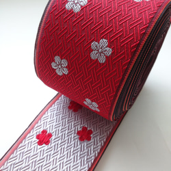 手芸用「 畳ヘリ」招き猫 No.44 畳へり 1m(日本製）畳縁 畳のへり 10