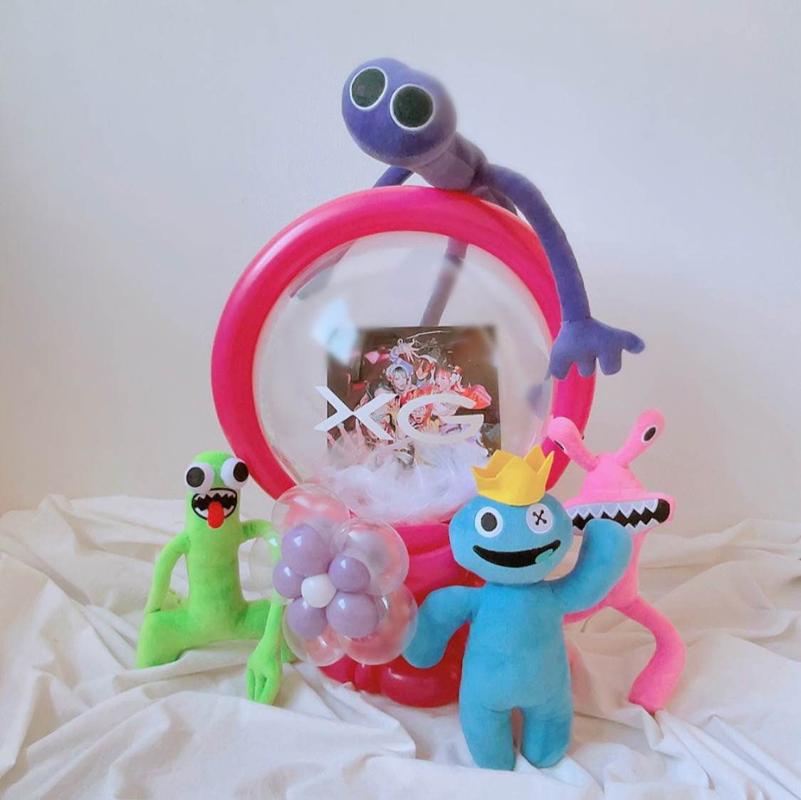 名入れフォトバルーンバスケット ／ 誕生日・記念日・名入れギフト