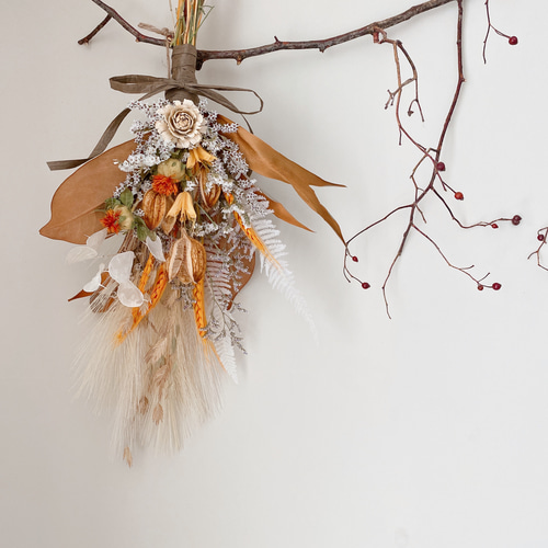 秋限定 アーティシャルフラワーパンパスグラス ドライフラワー