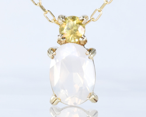 ペンダントトップ☆スフェーン(K10) K10 ブルームーンストーン スフェーン ペンダントトップ CG018CIBS