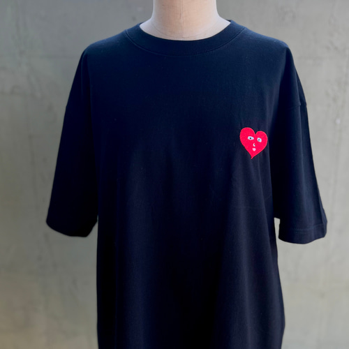 巨匠動物園】ハートくん・ワンポイント刺繍Tシャツ Tシャツ BESIDE