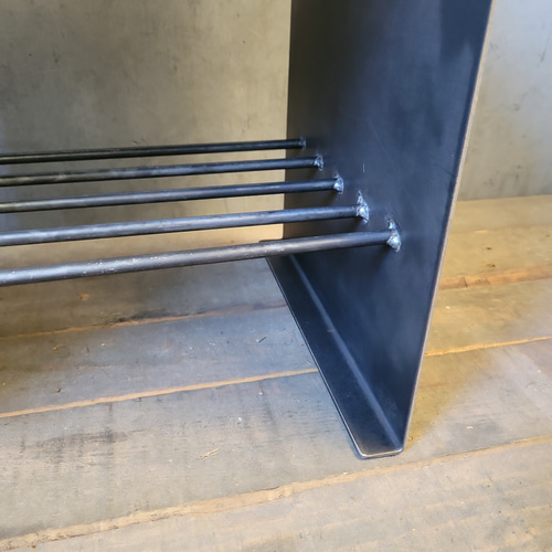 スツール 椅子 ベンチ アイアン おしゃれ シンプル 四角い 四角 黒皮