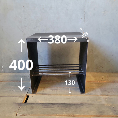 スツール 椅子 ベンチ アイアン おしゃれ シンプル 四角い 四角 黒皮